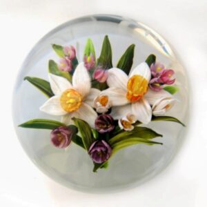 Farfalla Paperweight Ayotte Melissa Narzissenbukett MA 004 3