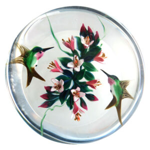 Farfalla Paperweight Ayotte Rick Blue Cap Starthroat Hummingbirds RA 967