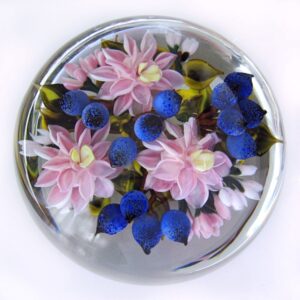 Farfalla Paperweight Ayotte Rick Blueberry Bouquet RA 826