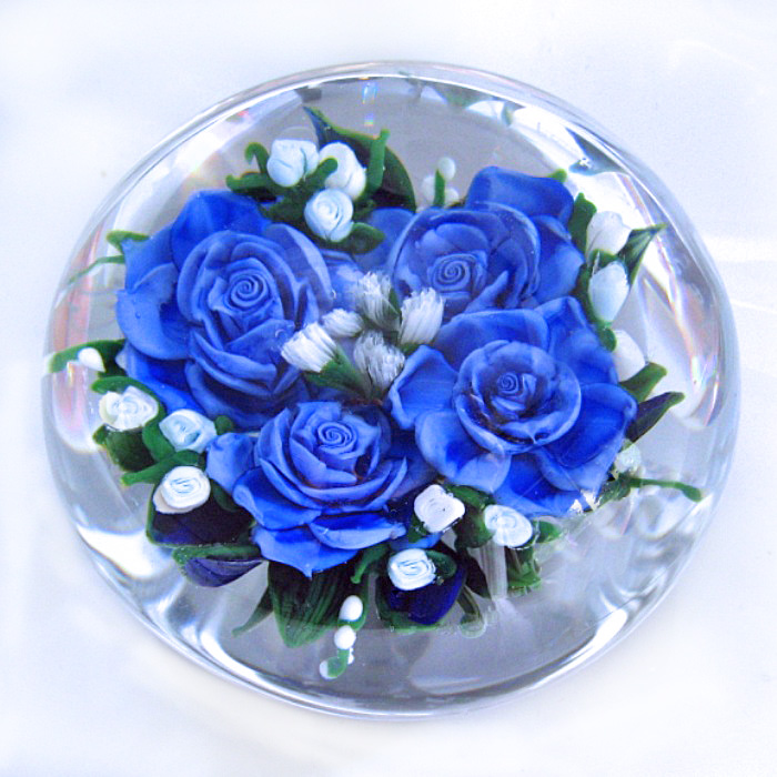 Farfalla Paperweight Ayotte Rick Moody Blues blaue Rosen RA 1050
