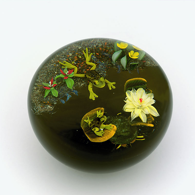 Farfalla Paperweight Ayotte Rick New Pond Scene “Marsh Friends“ RA 969