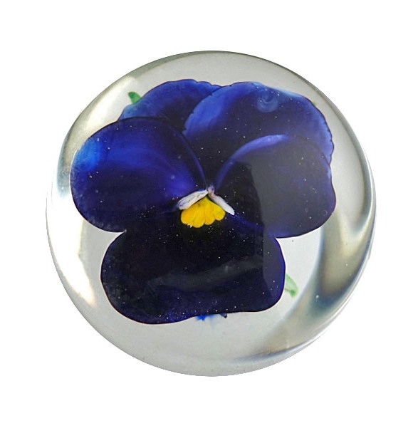 Farfalla Paperweight Ayotte Rick Pansy Stiefmuetterchen Miniatur RA 960M 3