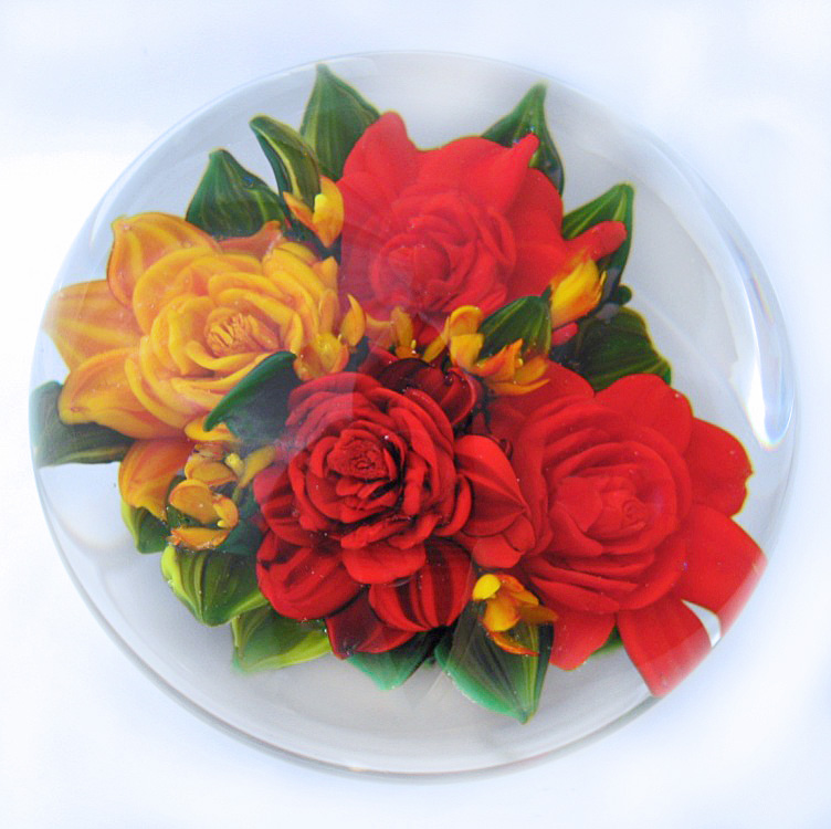 Farfalla Paperweight Ayotte Rick Rosenbukett Lover s Meeting RA 1036 2