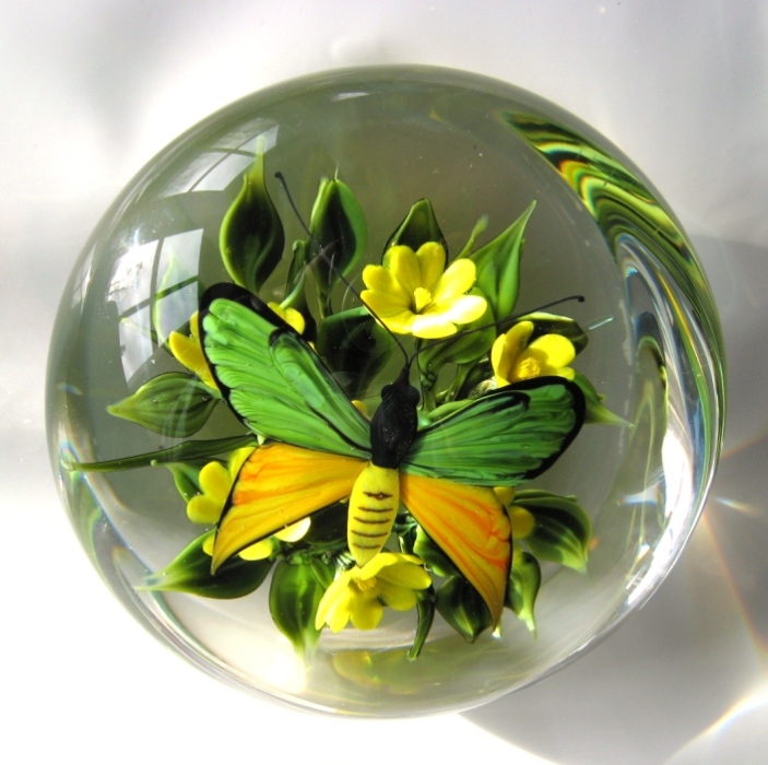 Farfalla Paperweight Ayotte Rick Schmetterling Ornithopera Paradisea RA 928