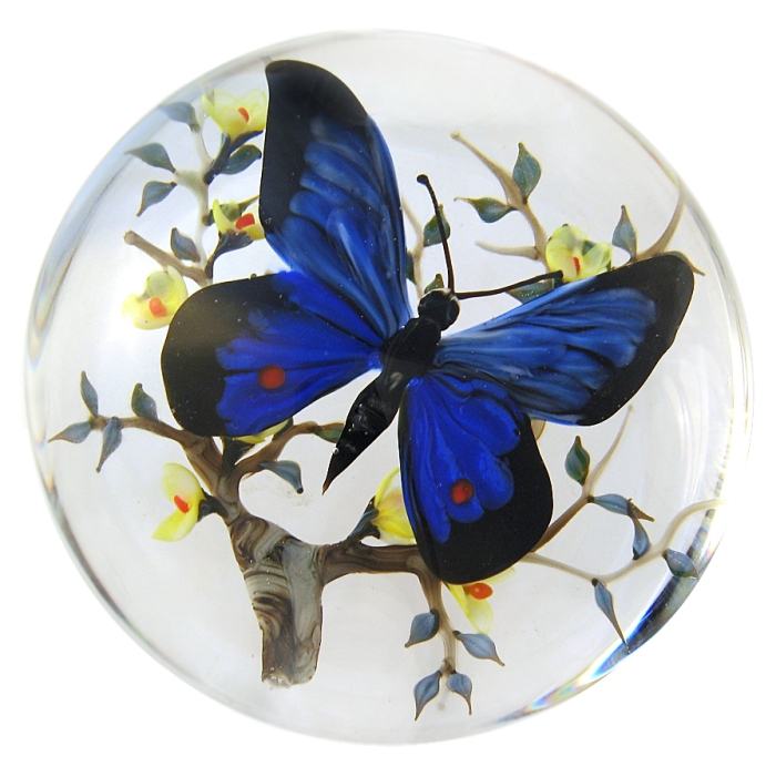 Farfalla Paperweight Ayotte Rick Schmetterling Pyrrhopyge Creon RA 611 2