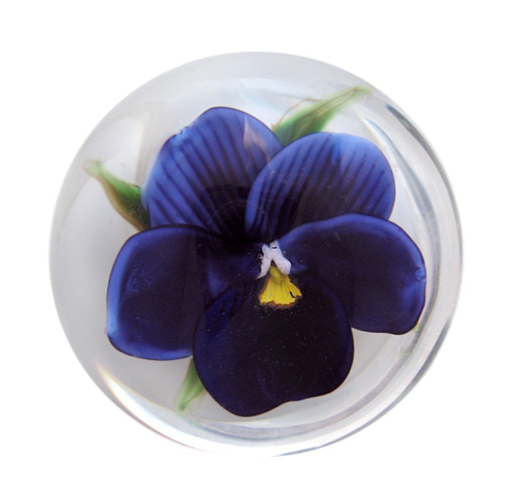 Farfalla Paperweight Ayotte Rick Stiefmuetterchen Pansy RA 960M