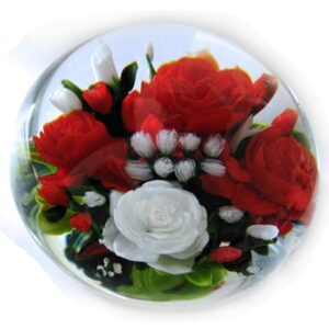 Farfalla Paperweight Ayotte Rick White Silk American Beauty RA 979 6