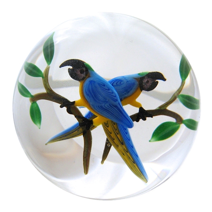 Farfalla Paperweight Ayotte Rick Zwei Gelbbrustaras Macaws RA 36 80