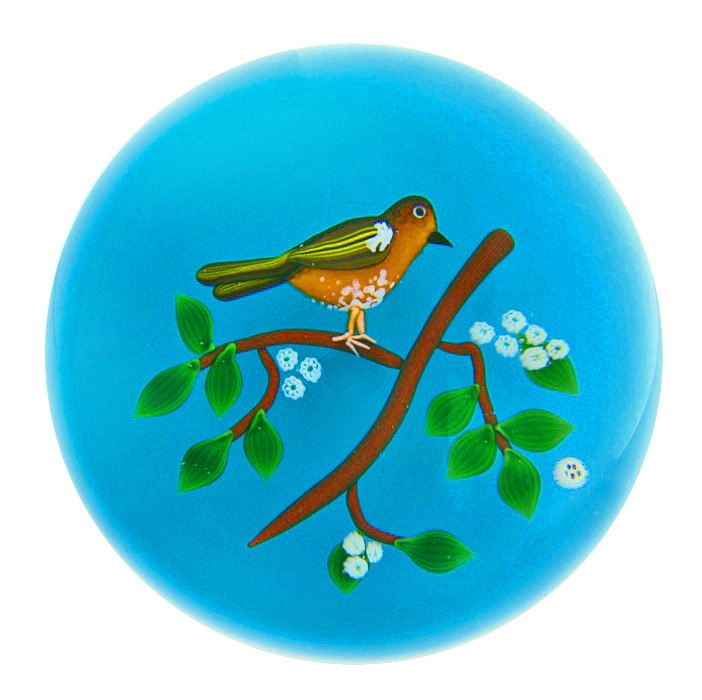 Farfalla Paperweight Baccarat Buchfink BC 823 2