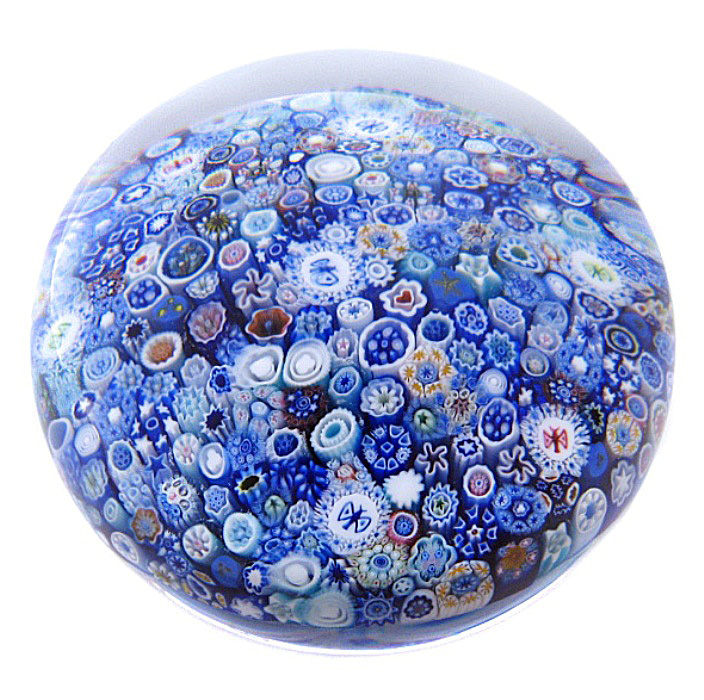 Farfalla Paperweight Baccarat Caché caché papillons bleu BC 2631