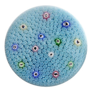Farfalla Paperweight Baccarat Carpet Ground tuerkisblau BC 900 2