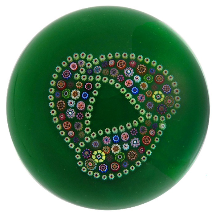 Farfalla Paperweight Baccarat Cashmere gruen BC 985