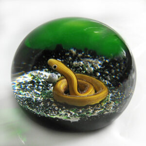 Farfalla Paperweight Baccarat Coppered Snake BC 675