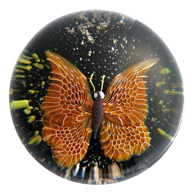 Farfalla Paperweight Baccarat Flight through the night BC 665 2