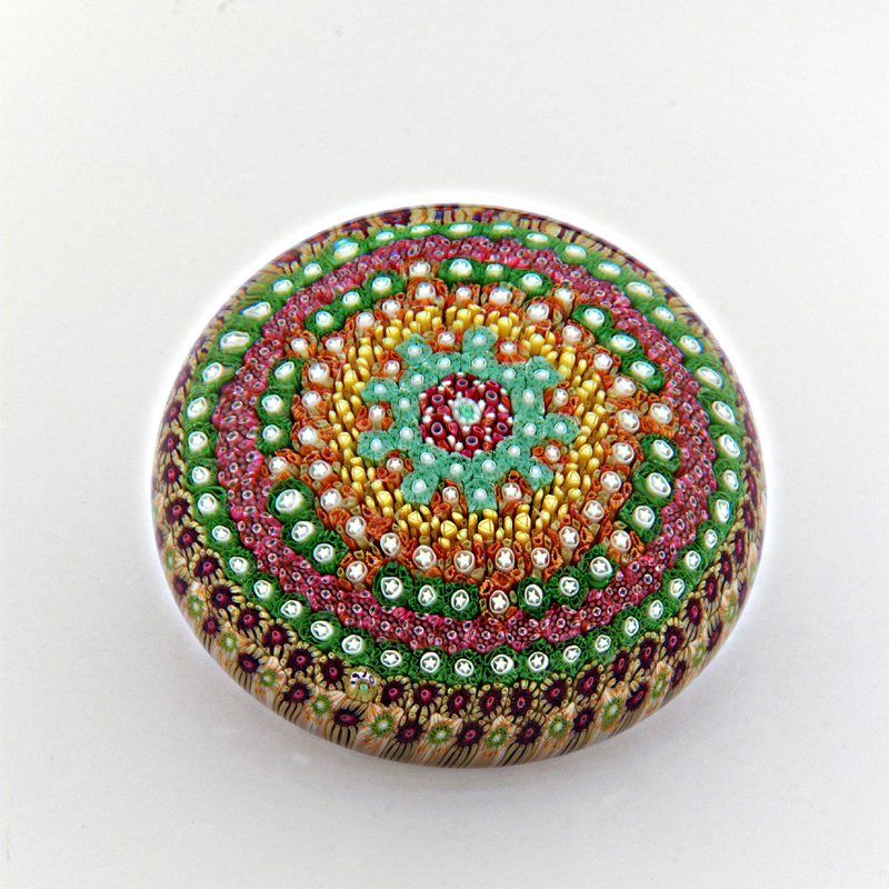 Farfalla Paperweight Baccarat Konzentrisches Millefiori BC 621 70