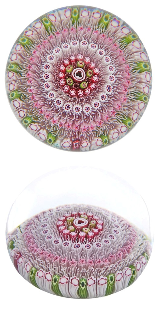 Farfalla Paperweight Baccarat Konzentrisches Millefiori BC 621 72