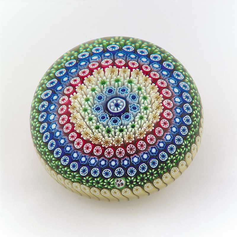 Farfalla Paperweight Baccarat Konzentrisches Millefiori BC 621 79