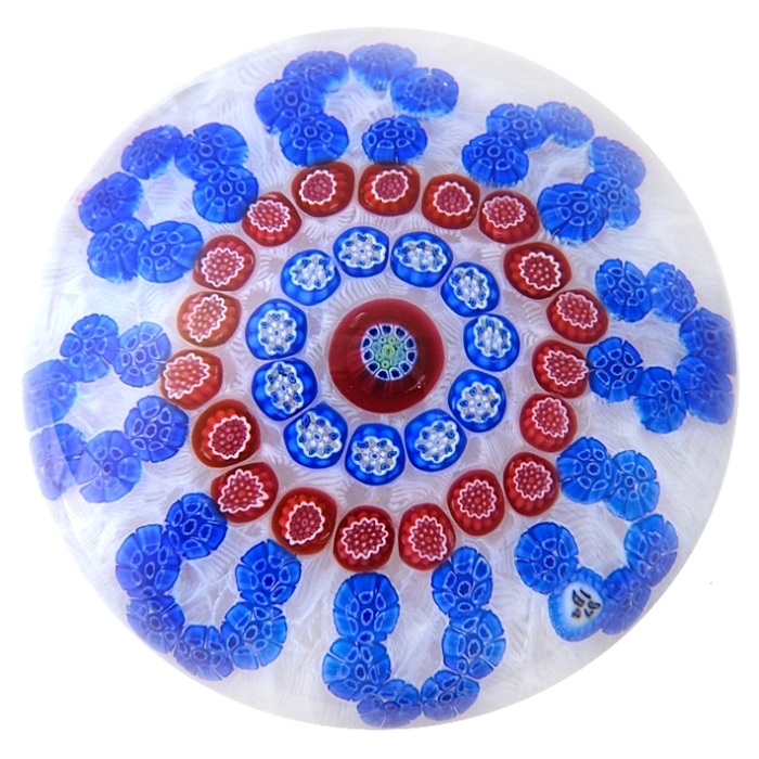 Farfalla Paperweight Baccarat Millefiori Rosette BC 624