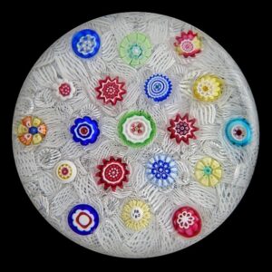 Farfalla Paperweight Baccarat Spaced Millefiori BC 602