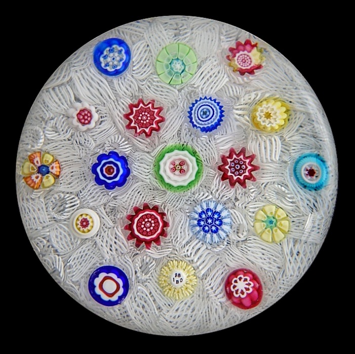 Farfalla Paperweight Baccarat Spaced Millefiori BC 602