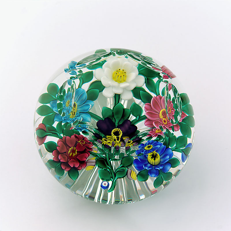 Farfalla Paperweight Banford Bob Klassisches Bukett mit Pansy BB 105