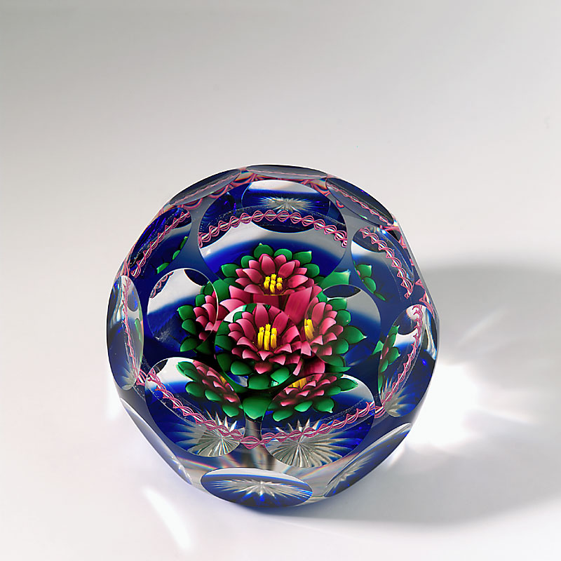 Farfalla Paperweight Banford Bob Rote Dahlie BB 106