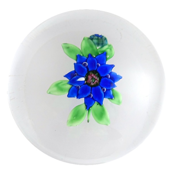 Farfalla Paperweight Blaue Kamelie 1027 CL
