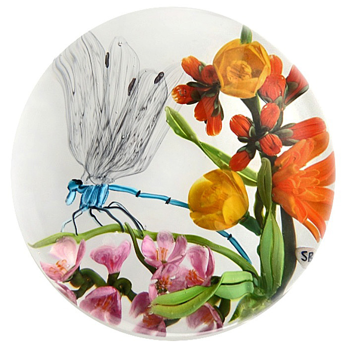 Farfalla Paperweight Bracht Stefan Blaue Linie SB 122