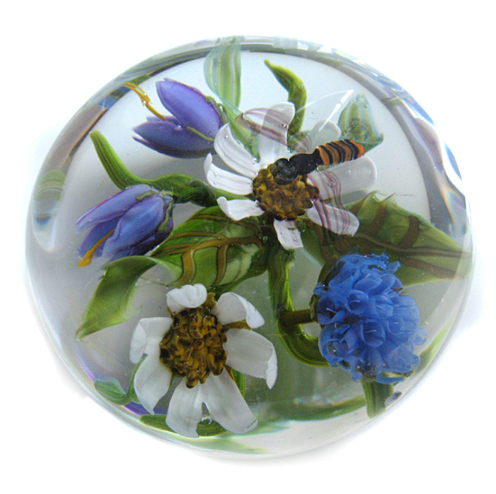 Farfalla Paperweight Bracht Stefan Blaue Witwe SB 024