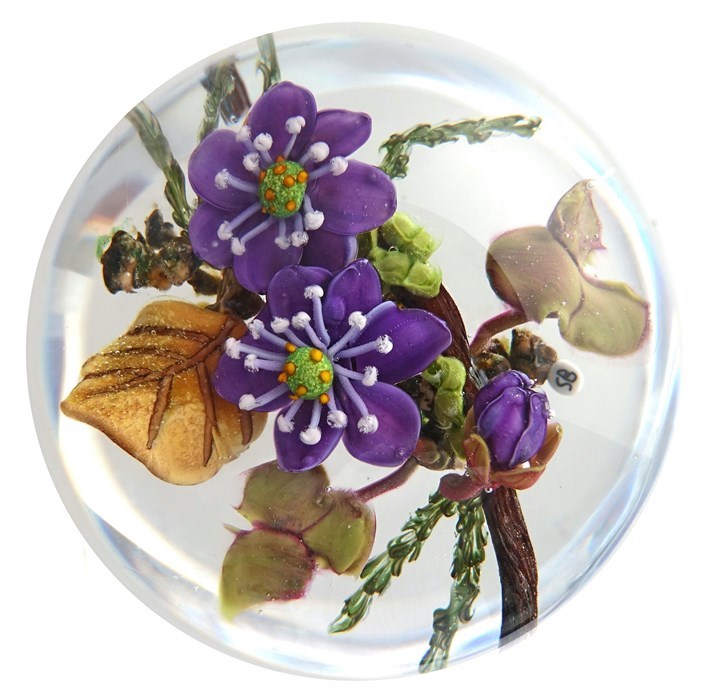Farfalla Paperweight Bracht Stefan Bluetentropfen I SB 216