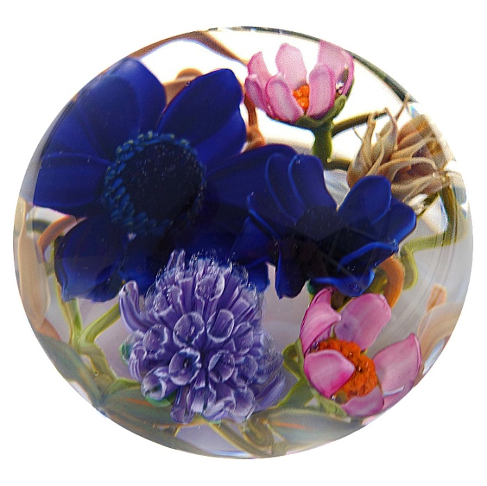 Farfalla Paperweight Bracht Stefan Brokatblau SB 108