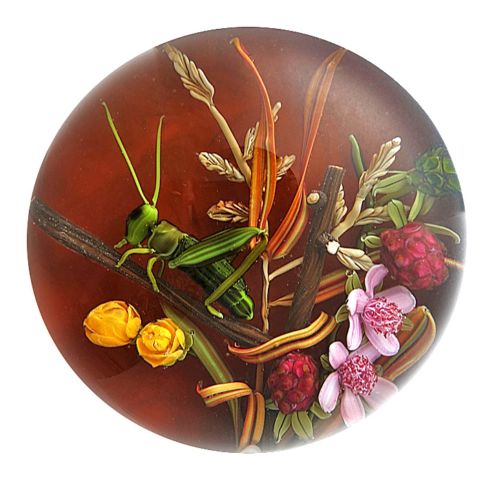 Farfalla Paperweight Bracht Stefan Grashuepfer In einer eigenen Welt VII SB 186