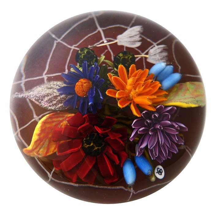 Farfalla Paperweight Bracht Stefan Herbstliches Potpourri SB 190