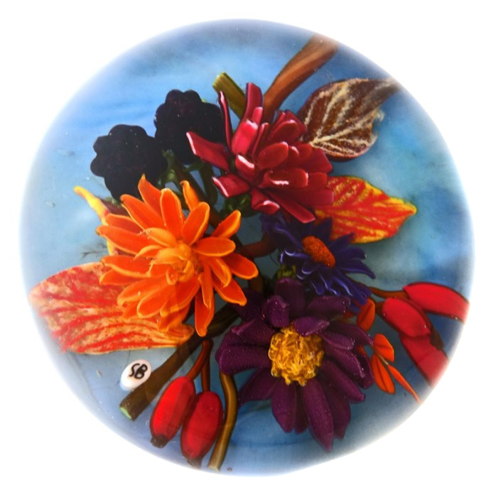 Farfalla Paperweight Bracht Stefan Herbstliches Prisma SB 188