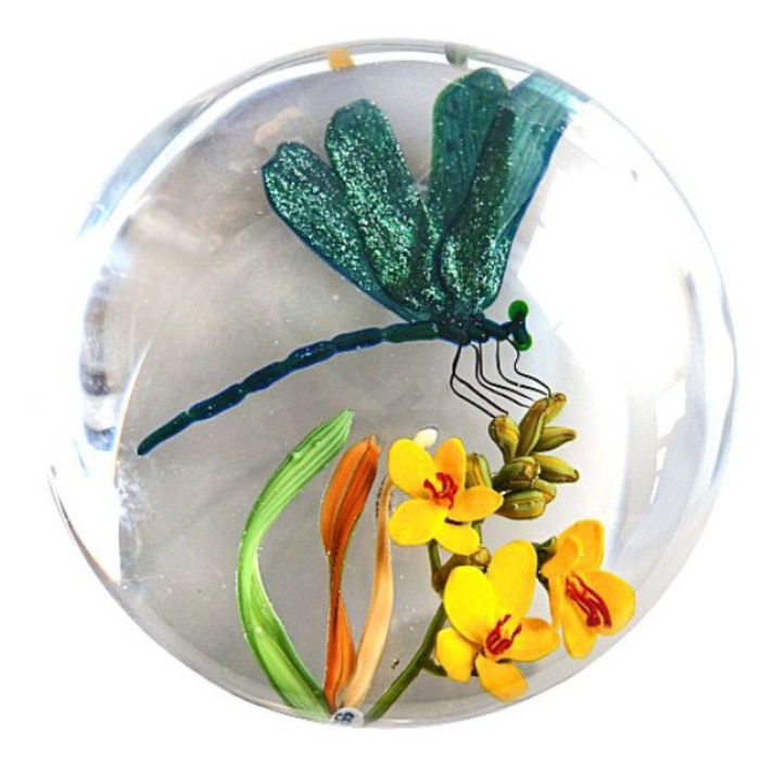 Farfalla Paperweight Bracht Stefan Luftbewohner IV Prachtlibelle SB 226