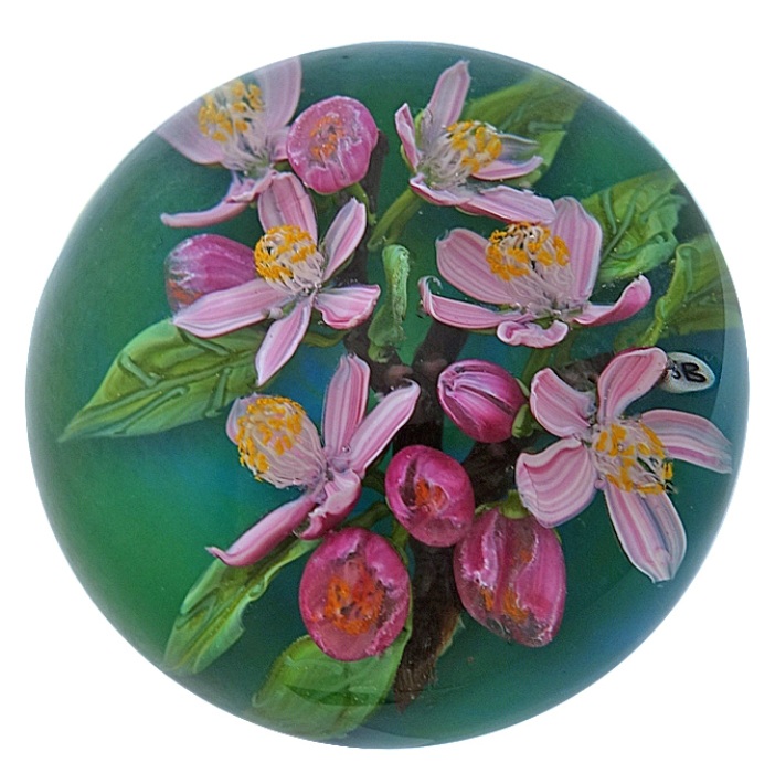 Farfalla Paperweight Bracht Stefan Obstbluete SB 113