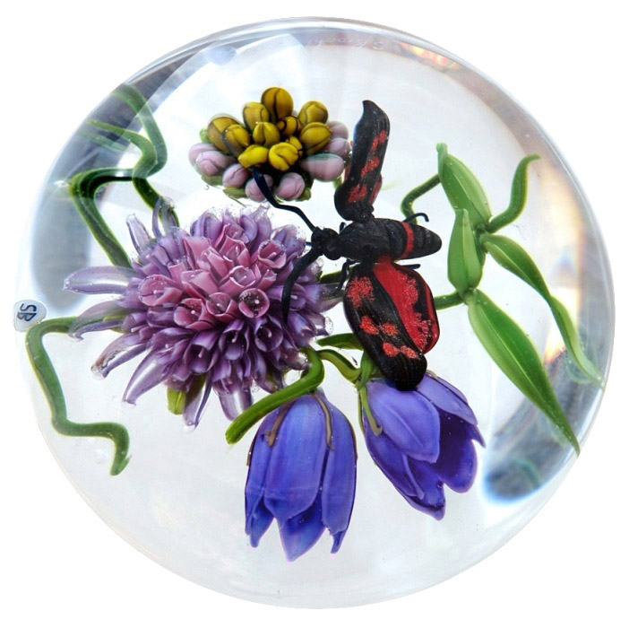 Farfalla Paperweight Bracht Stefan Rote Punkte in der Luft SB 083