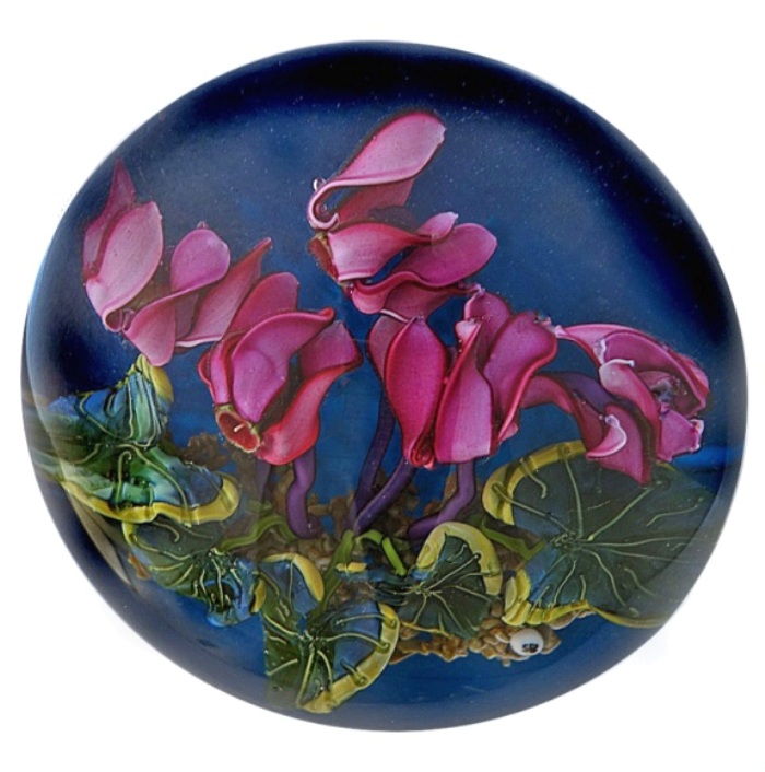Farfalla Paperweight Bracht Stefan Samtblau SB 086