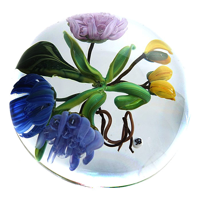 Farfalla Paperweight Bracht Stefan Summer Blues SB 002 2