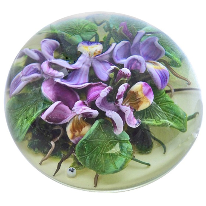 Farfalla Paperweight Bracht Stefan Viola VI SB 088