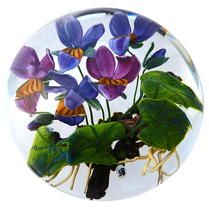 Farfalla Paperweight Bracht Stefan Viola X SB 130