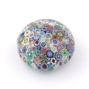 Farfalla Paperweight Brown Jim Close Millefiori JB 004