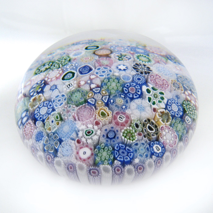 Farfalla Paperweight Brown Jim Close Millefiori JB 032