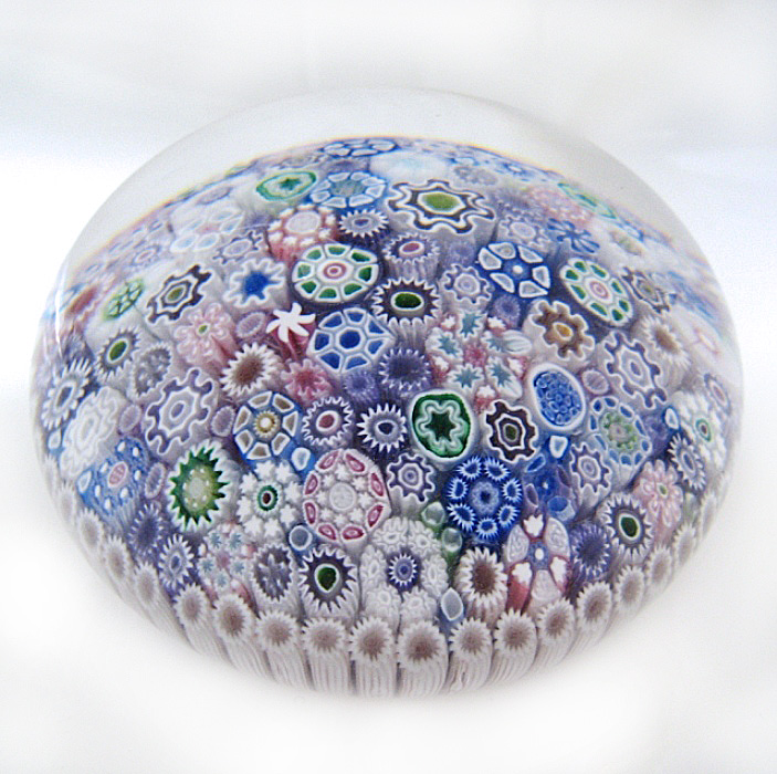 Farfalla Paperweight Brown Jim Close Millefiori JB 033