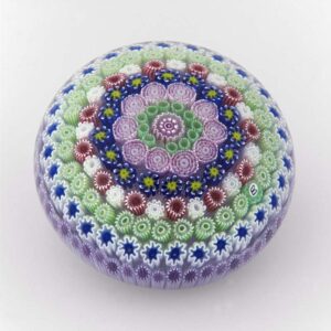 Farfalla Paperweight Brown Jim Concentric Millefiori JB 021