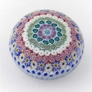 Farfalla Paperweight Brown Jim Concentric Millefiori JB 024