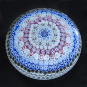 Farfalla Paperweight Brown Jim Concentric Millefiori JB 029