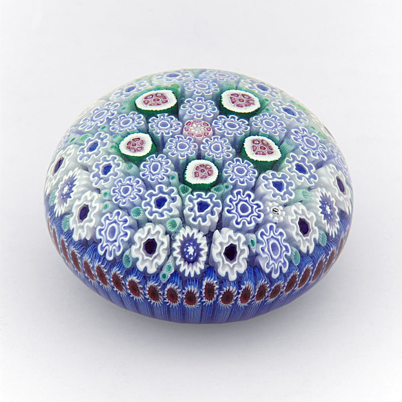 Farfalla Paperweight Brown Jim Hidden Panelled Millefiori JB 015