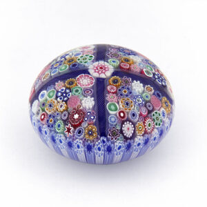 Farfalla Paperweight Brown Jim Panelled Millefiori JB 014