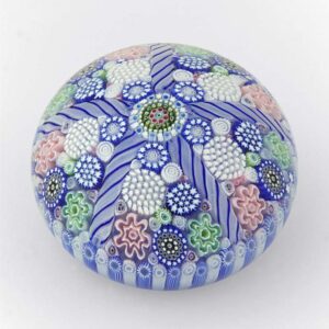 Farfalla Paperweight Brown Jim Panelled Millefiori JB 020